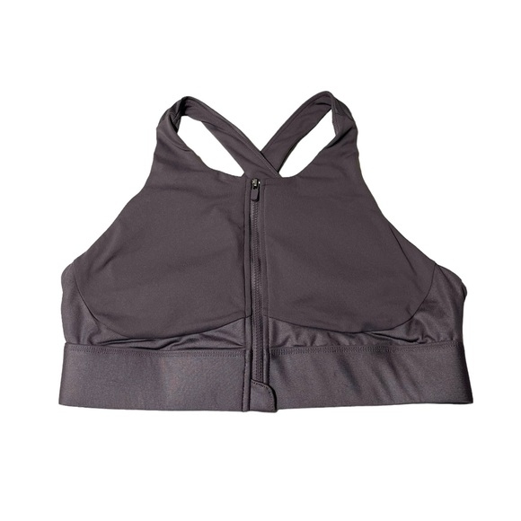 Fabletics Other - Fabletics No Bounce High Impact Zip Up Sports Bra Size Large Gray